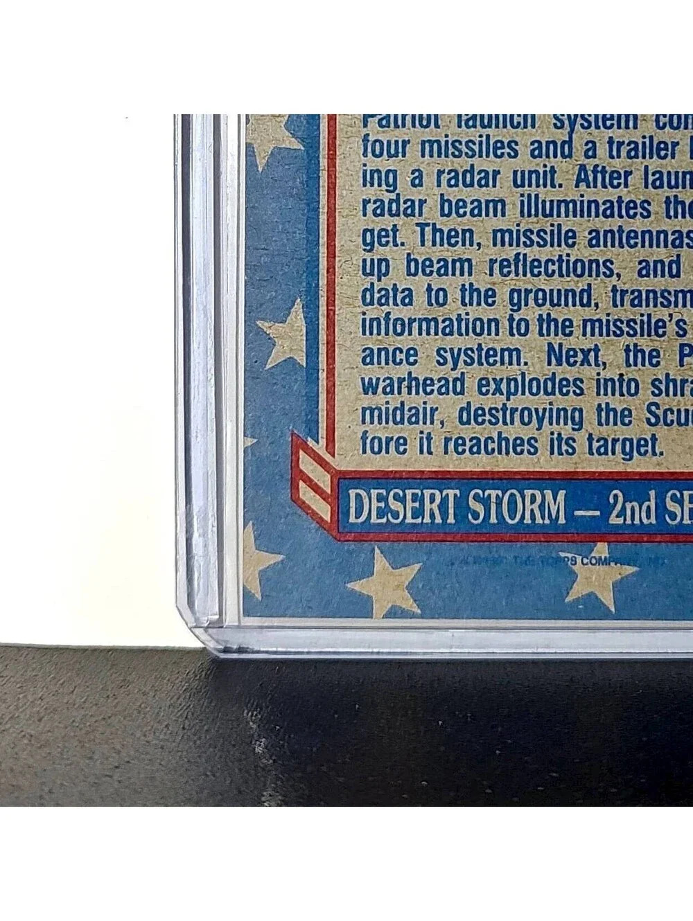 Patriot – The SCUD Interceptor 1991 Topps Desert Storm #166 Card